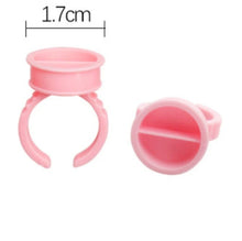 Load image into Gallery viewer, 100pcs/bag Glue Ring Holder for Eyelash Extensions Accessories MGBEAUTYLASH
