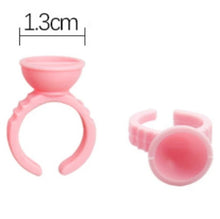 Load image into Gallery viewer, 100pcs/bag Glue Ring Holder for Eyelash Extensions Accessories MGBEAUTYLASH
